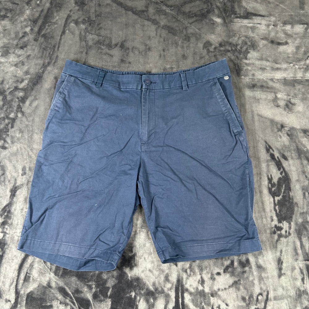 Adidas Golf Shorts Mens 36 Navy Blue Elastic Waist Stretch Chino